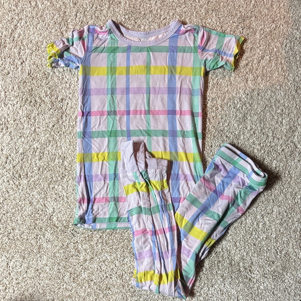 Plaid Kids Pajama Set
